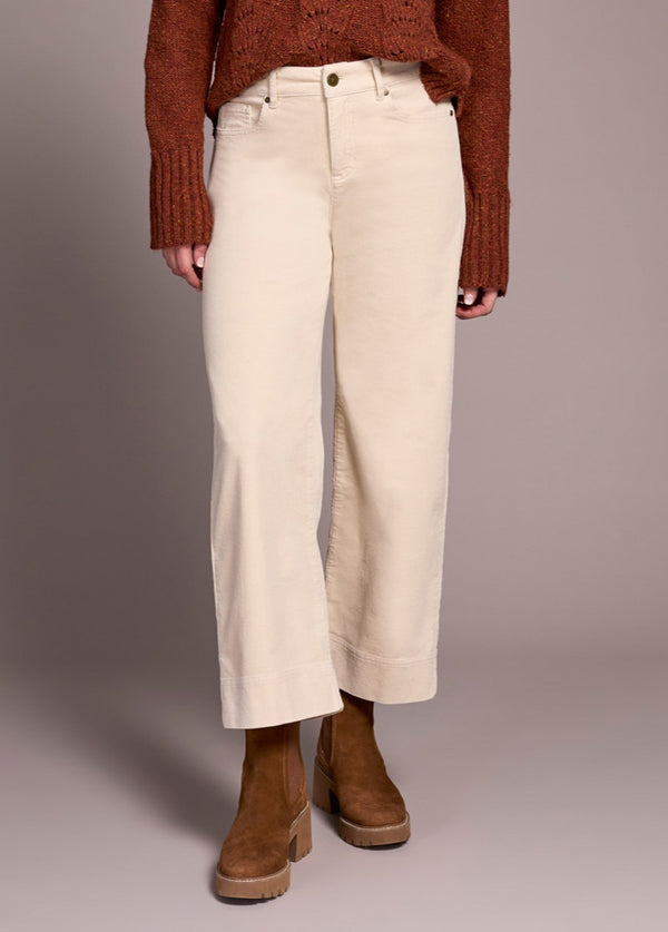 Soft Stretch Cordoroy High Rise Ankle Pant