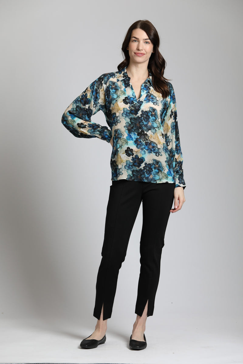 Pull-on Ponte Pant w/Split hem