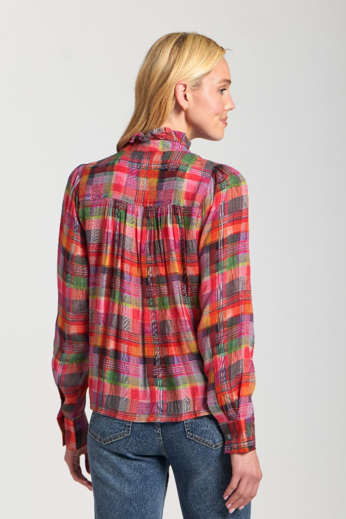 Ruffle Half Placket Blouse