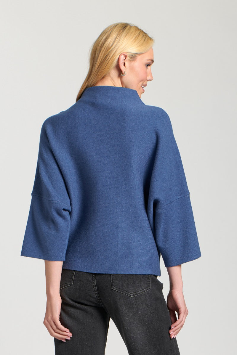 Funnel Neck Sweater W/ Patch Pocket