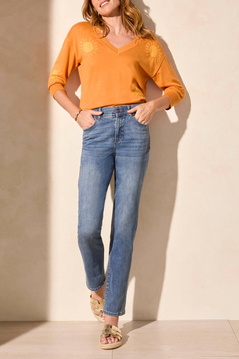 Sophia Curvy Straight Leg Jeans