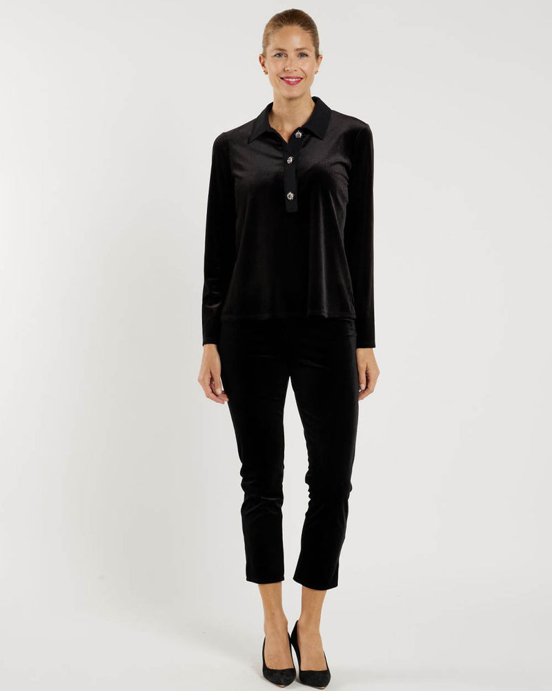 Colby Stretch Velvet Top