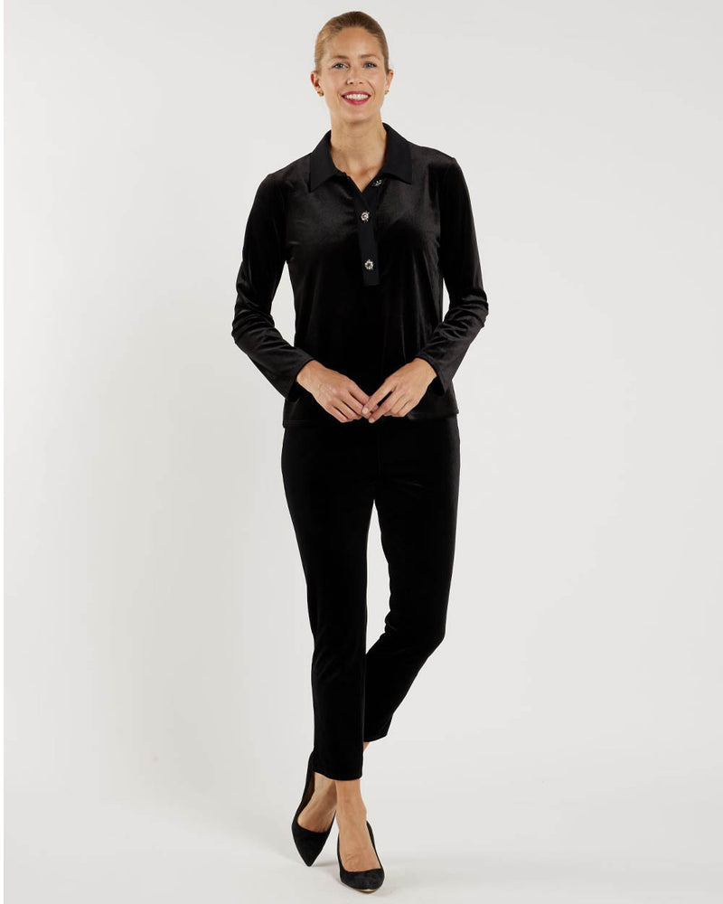 Colby Stretch Velvet Top