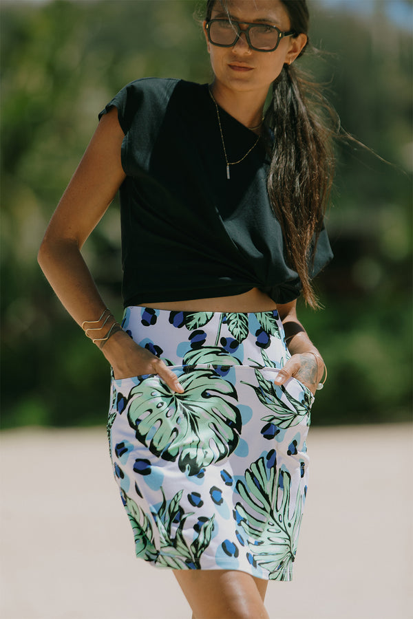 Havanna Printed Pull-On Skort