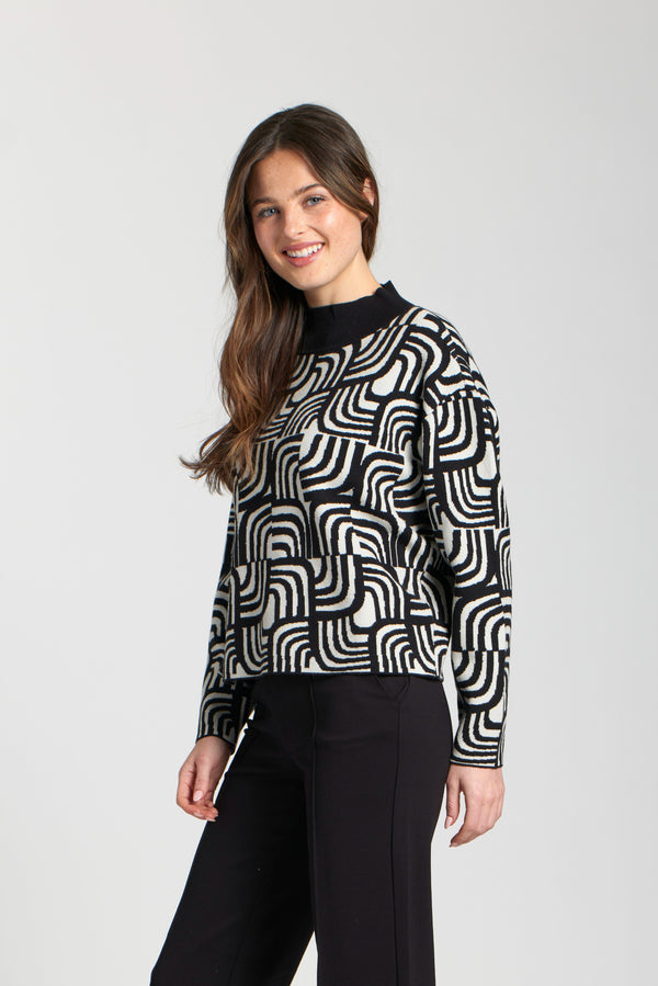 Interlocking Curves Jacquard Pattern