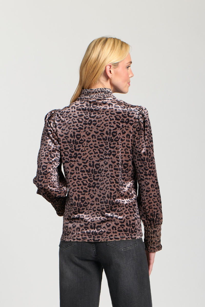 Puff Sleeve Top W/ Ruched Sleeves