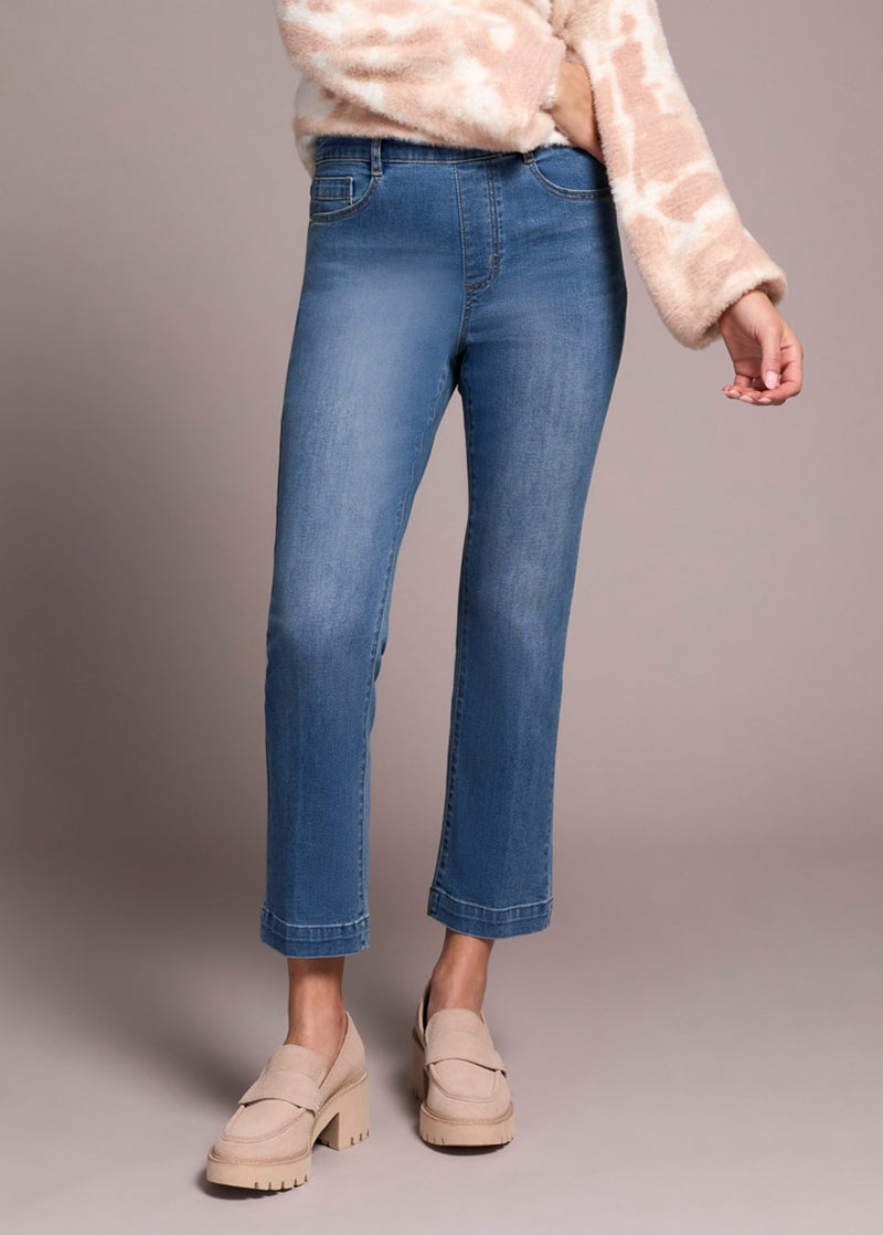 Audrey Pull On Straight Crop Jean