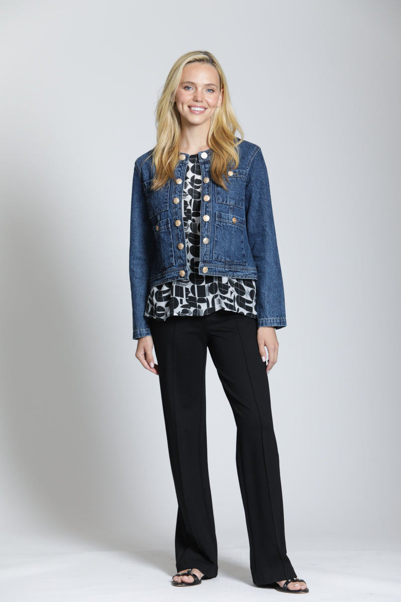 Collarless Jacket