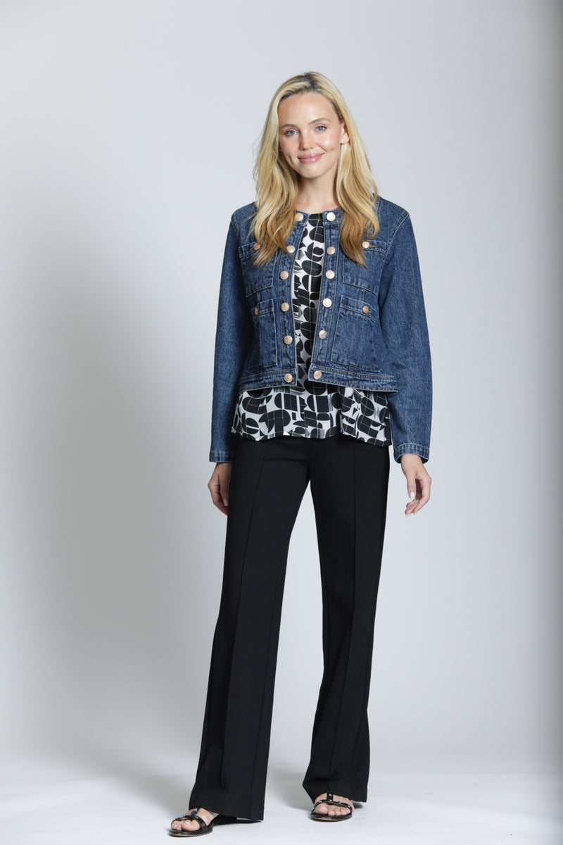 Collarless Jacket