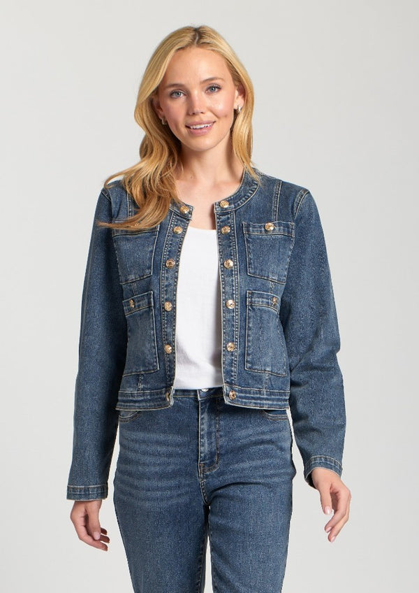 Collarless Jacket