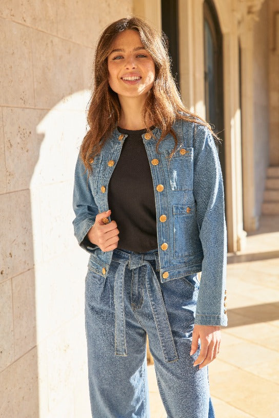 Collarless Jacket