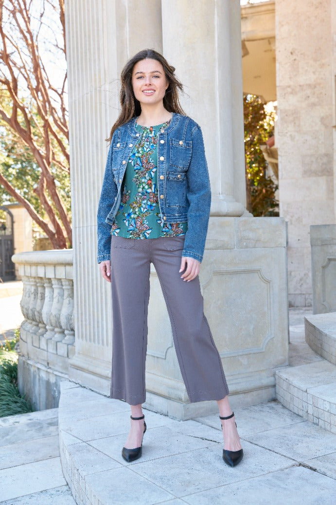 Collarless Jacket