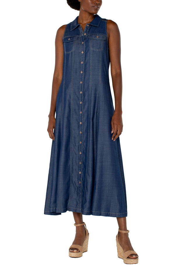 Button Down Maxi Dress