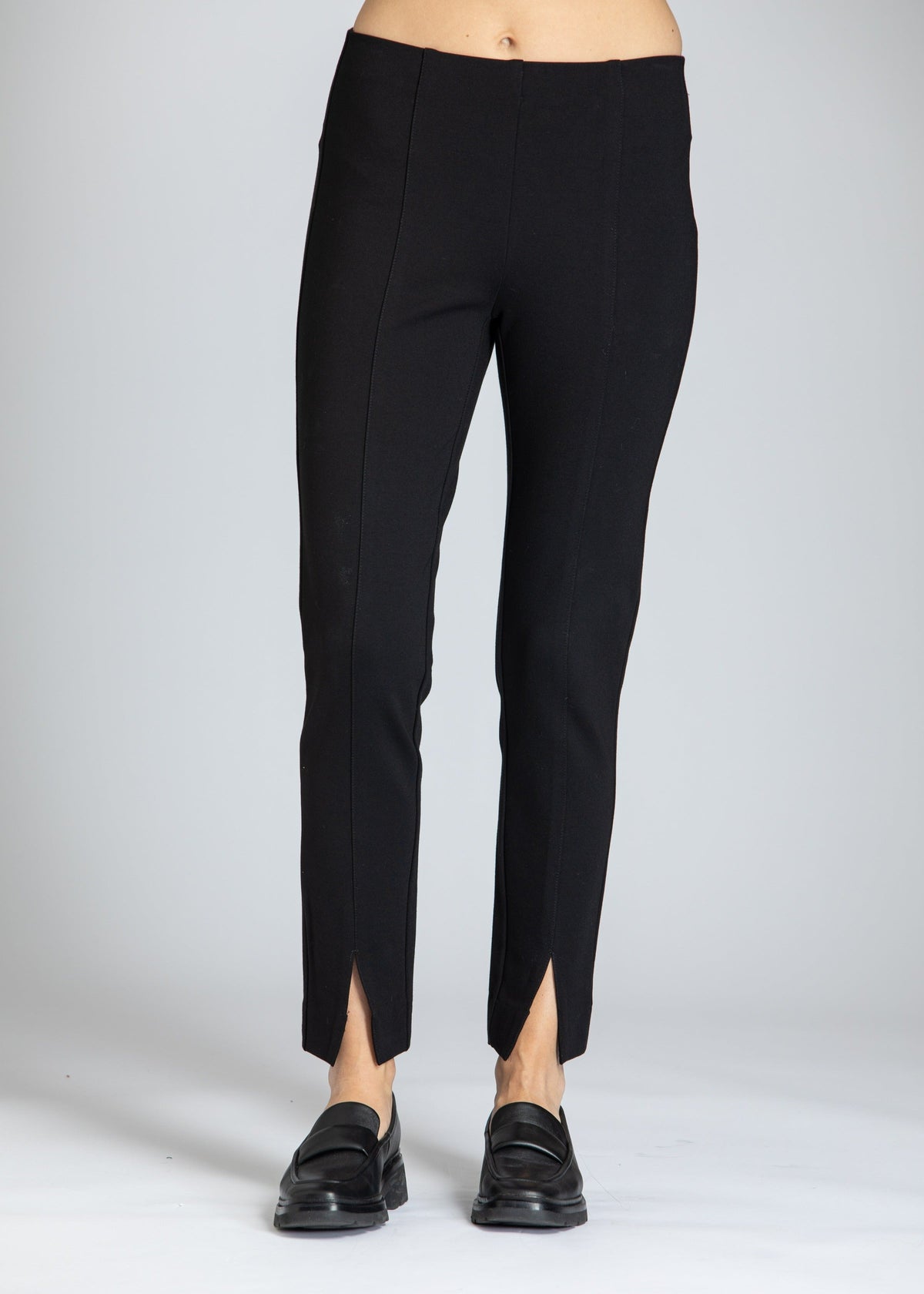 Pull-on Ponte Pant w/ Split hem