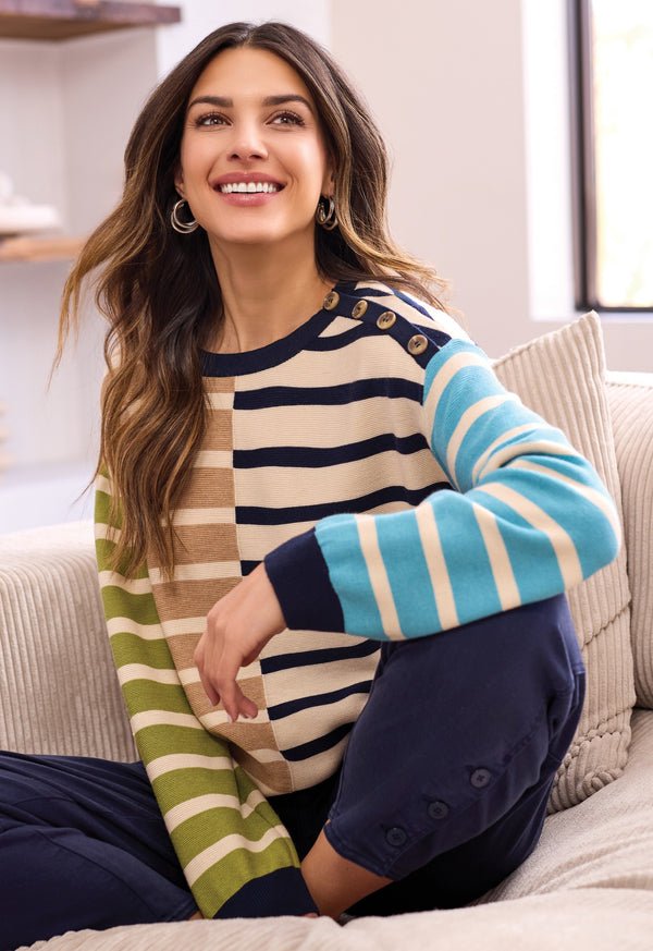 Stripe Crewneck Sweater