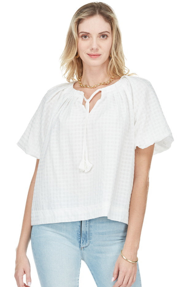 Puff Sleeve Top - 2 Colors XS White