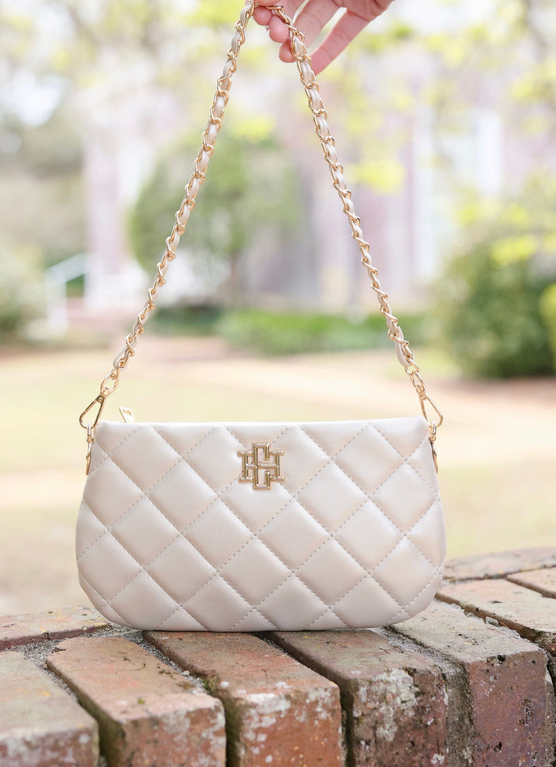 Livi Quilted Crossbody - 2 Colors One Size Pearl