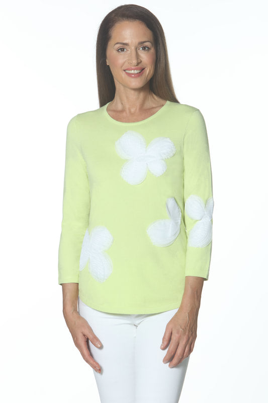 Organza Flower Sweater