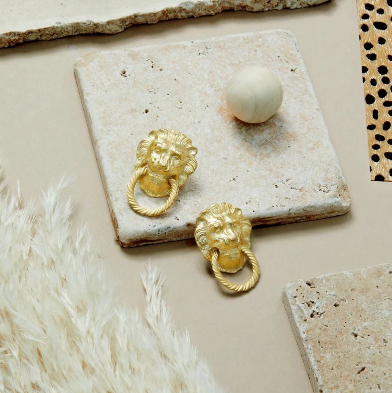 Lion Knocker Earrings