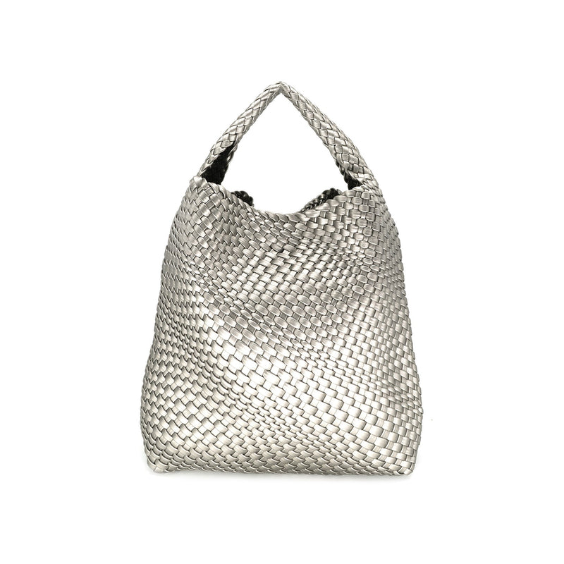 Woven Tote - 5 Colors One Size Silver