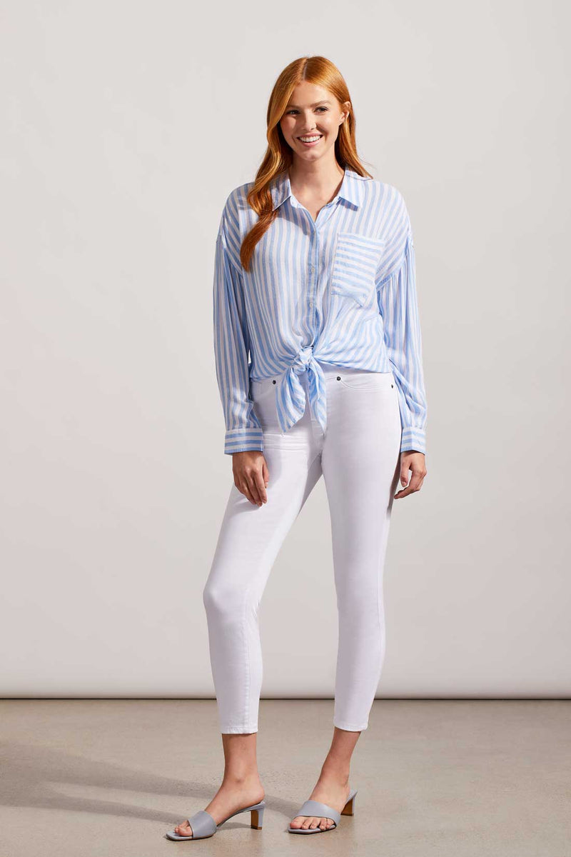 Audrey Pull-on Ankle White Jegging