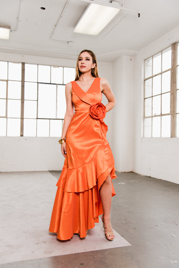 Orange Rose Gown