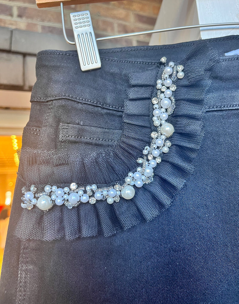 Black Jeans With Pearls