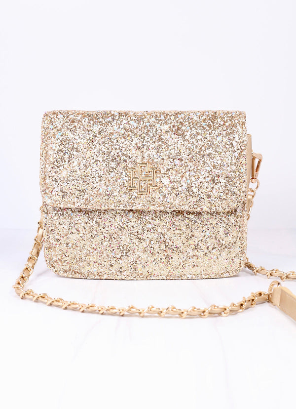 Evelyn Crossbody Bag - Glitter Gold
